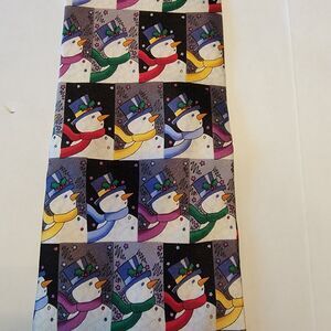 John Ashford Christmas Tie Snowmen 100% Silk